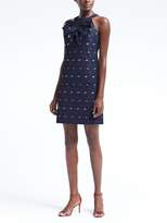 Thumbnail for your product : Banana Republic Stripe Pleated-Bow Shift Dress