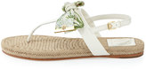 Thumbnail for your product : Tory Burch Penny Floral-Print Bow Thong Sandal