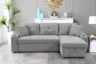 Lch Modern Padded Upholstered Sofa Bed