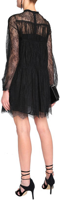 Valentino Gathered Silk-lace Mini Dress