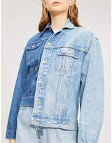 Thumbnail for your product : E.L.V. DENIM The Twin Crop denim jacket