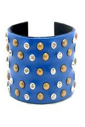 Made It! Leather Bling Cuffs