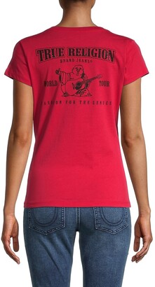 True Religion Graphic Logo Deep-V T-Shirt
