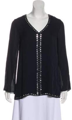 Tory Burch Embellished Silk Blouse