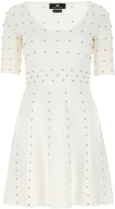 Elisabetta Franchi Studded Knit Mini Dress