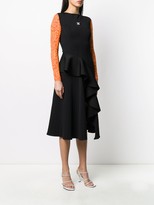 Thumbnail for your product : Off-White Ruffled-Detail Knitted Dress