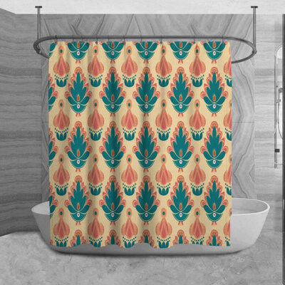 East Urban Home Dorisha Floral Shower Curtain