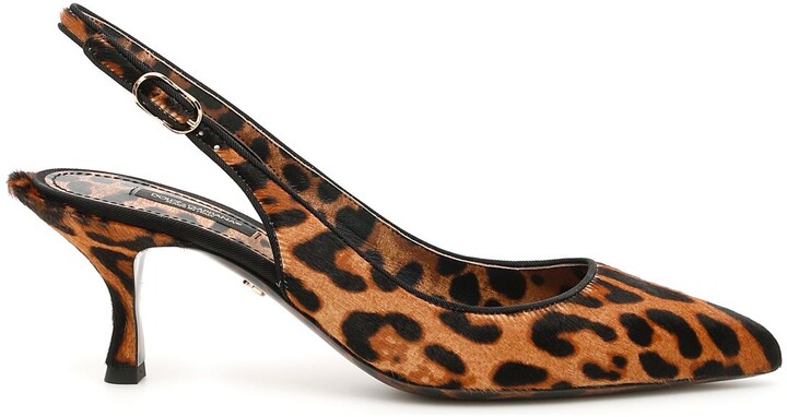 Leopard Slingback Heels | Shop the world's largest collection of fashion |  ShopStyle