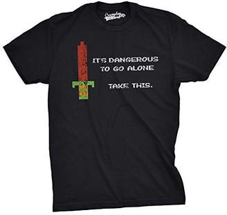 Crazy Dog T-shirts Crazy Dog Thirt It' Dangerou to Go Alone Take Thi T-hirt Claic Video Game Tee