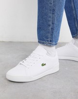Lacoste Mens Riberac Leather Trainers Online Sale, UP TO 57% OFF