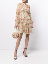 Thumbnail for your product : Needle & Thread Harlequin Rose ruffle mini dress