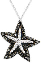 Thumbnail for your product : Black Diamond 1/5 ct. t.w.) and Diamond Accent Starfish Pendant Necklace in 14k White Gold