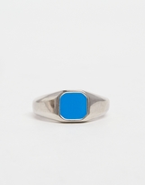 Thumbnail for your product : ASOS Pack of 3 Enamel Turquoise Rings