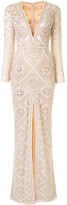 Thumbnail for your product : ZUHAIR MURAD Long Sleeve Embellished Gown