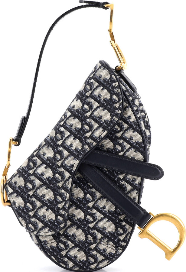 Christian Dior Saddle Handbag Oblique Canvas Mini