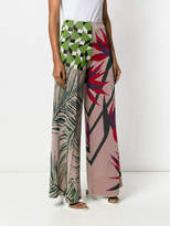 Thumbnail for your product : Circus Hotel contrast panel palazzo trousers
