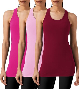 Pafnny Cotton Long Tank Tops for Women Racerback Camisoles Workout Gym  Athletic Shirts Yoga Tops 3 Packs - ShopStyle