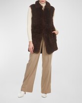 Thumbnail for your product : Gorski Reversible Horizontal Sable Fur Vest