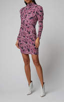 Thumbnail for your product : Isabel Marant Jisola Ruched Printed Jersey Mini Dress