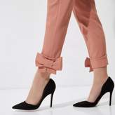 Thumbnail for your product : River Island Womens Pink bow hem cigarette trousers