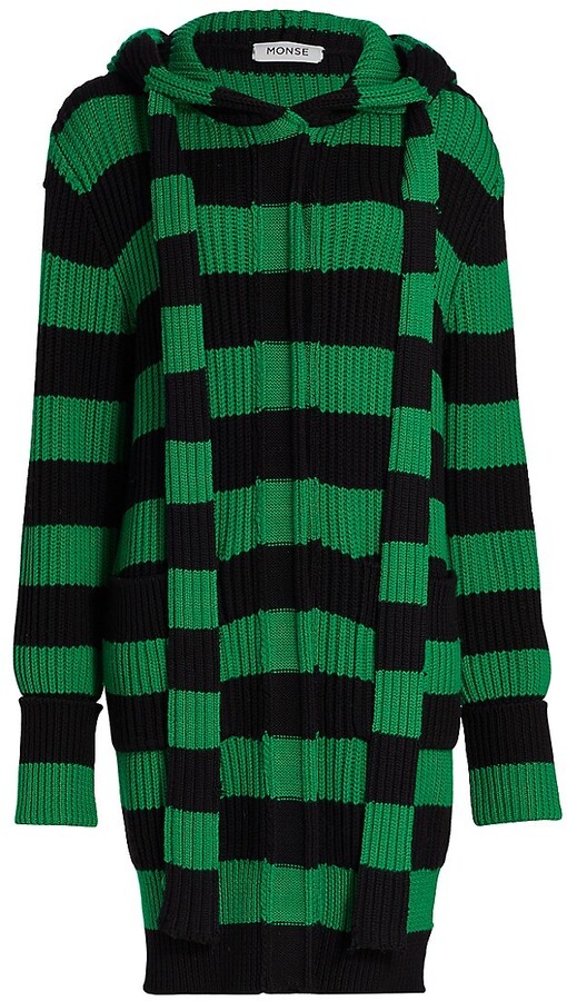 green and black sweater