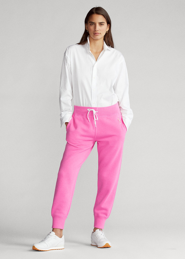 Ralph Lauren Pink Pony Fleece Sweatpant - ShopStyle Activewear Pants