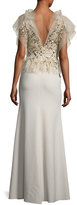 Thumbnail for your product : Jenny Packham Beaded Tulle Peplum Combo Gown