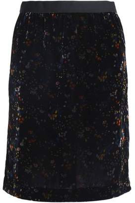 Vanessa Bruno Athe' Floral-print Velvet Skirt