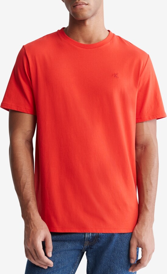 Calvin Klein Men's Red T-shirts | ShopStyle