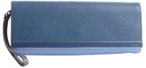 Thumbnail for your product : Fendi cobalt and light blue colorblock wrist strap clutch
