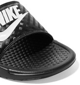 Thumbnail for your product : Nike Benassi Just Do It Rubber Slides - Black