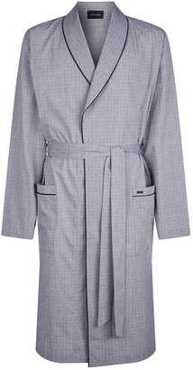 Hanro Grid Check Robe