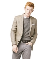Thumbnail for your product : Todd Snyder White Label Linen Herringbone Sutton Sport Coat in Brown