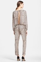 Thumbnail for your product : Haute Hippie Leopard Print Silk Jumpsuit