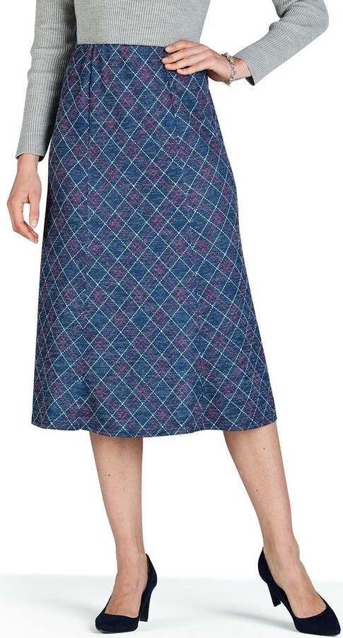 Chums Ladies Panel Diamond Check Skirt Elasticated Waist ShopStyle