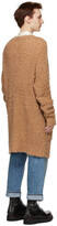 Thumbnail for your product : R 13 Tan Wool Teddy Bear Cardigan