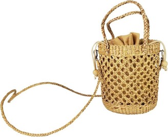 Hat Attack Patterned Raffia Tote with Leather Handles — UFO No More