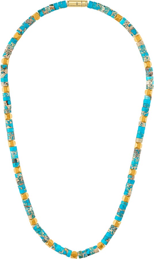 Bulova Jewelry Bulova Men's Jewelry Gold-Tone Sterling Silver Necklace