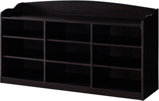 Entryway Shoe Storage Bench In Red , Holds 18 Pairs, 9-shelf Style Accommodates Pairs Smoothly, Arrangement