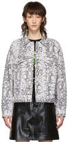 Thumbnail for your product : Alexander Wang Black and White Denim Python Game Jacket