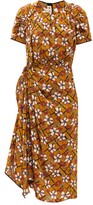 Thumbnail for your product : Marni Gathered Floral-print Sable Midi Dress - Multi