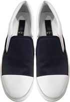 Thumbnail for your product : N°21 Black Satin & White Leather Slip-on Sneaker