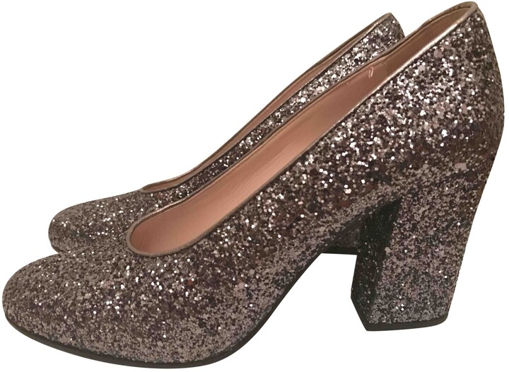 miu miu silver heels
