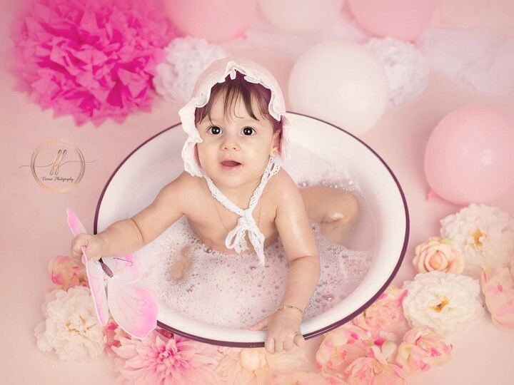 High Quality 50cm | 20Inch Diameter, Milkbath Bowl, Newborn Photography, Photo Prop, Newborn Photo Prop, Metal Bowl, Enamel Bowl