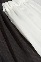 Thumbnail for your product : Vera Wang Net-paneled silk dress