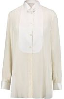 Thumbnail for your product : Vionnet Cotton Jacquard-Trimmed Silk-Georgette Shirt