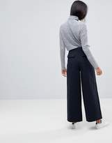 Thumbnail for your product : ASOS Tall DESIGN Tall wide leg canvas pants in navy