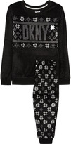Thumbnail for your product : DKNY Snow Day printed fleece pajama set