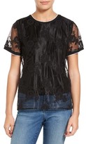 Thumbnail for your product : Vince Camuto Women's Lace Embroidered Mesh Shell