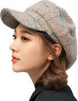 Thumbnail for your product : Fancyland Women Vintage Baker Boy Cap Peaked Beret Hat Flat Cap Khaki